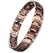 Rainso Mens Copper Magnetic Therapy Bracelets for Arthritis Wristband Adjustable