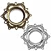 Silver Stainless Steel Tribal Lotus Flower Double Flared Flesh Tunnel Ear Gauge Plug Stretching Kit