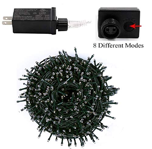 KAQ- 82FT 200LED Extendable Purple Halloween Tree Lights Indoor/Outdoor, Waterproof 8 Modes Green Wire Christmas Lights, Plug in Fairy Starry Tree Lights for Party Garden Decorations (Purple)