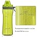 Bonison Sports Bottle Water with Flip Top Lid Leak Proof BPA Free Drinking Water Bottle for Travel Yoga Running Outdoor Cycling and Camping, 14 oz, Green
