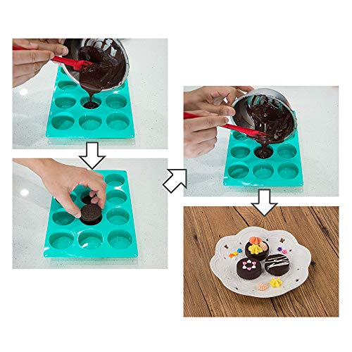 ake Chocolate Cookie Mold, Silicone Baking Molds for Round Cylinder