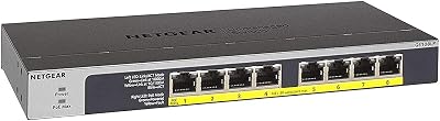 NETGEAR GS108LP 8 Port PoE Switch Gigabit Unmanaged Desktop Wall Mount
