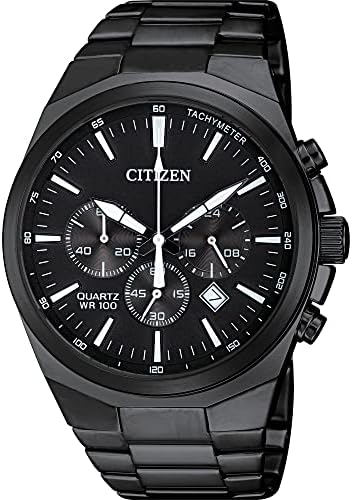 Citizen Quartz Mens Watch, Stainless Steel, Classic, Black (Model: AN8175-55E)