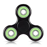 TOMOMO Tri-Spinner Fidget Toy With Premium Hybrid Ceramic Bearing (Black-green)