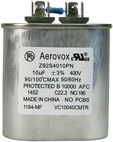 400VAC Oil Filled HID Lighting Capacitor 10uf Aerovox Z92S4010PN