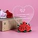 Valentines  Present for Her, BESTONZON Heart Shaped LED Light With Letters on Rose Base, Romantic Anniversary Present for Lover, Wedding, Party