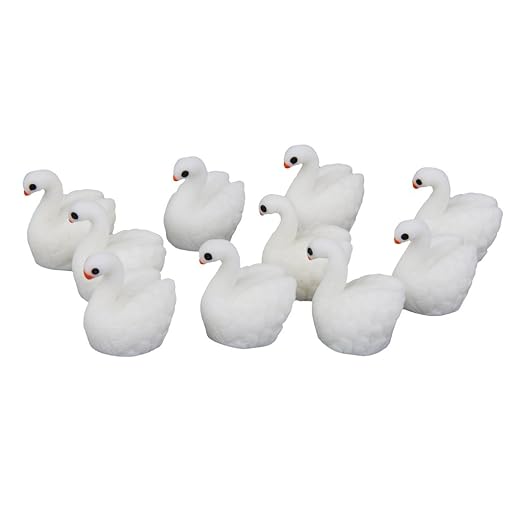 Generic 10pcs Toys Dollhouse Bonsai Fairy Garden Landscape Swan for decoration