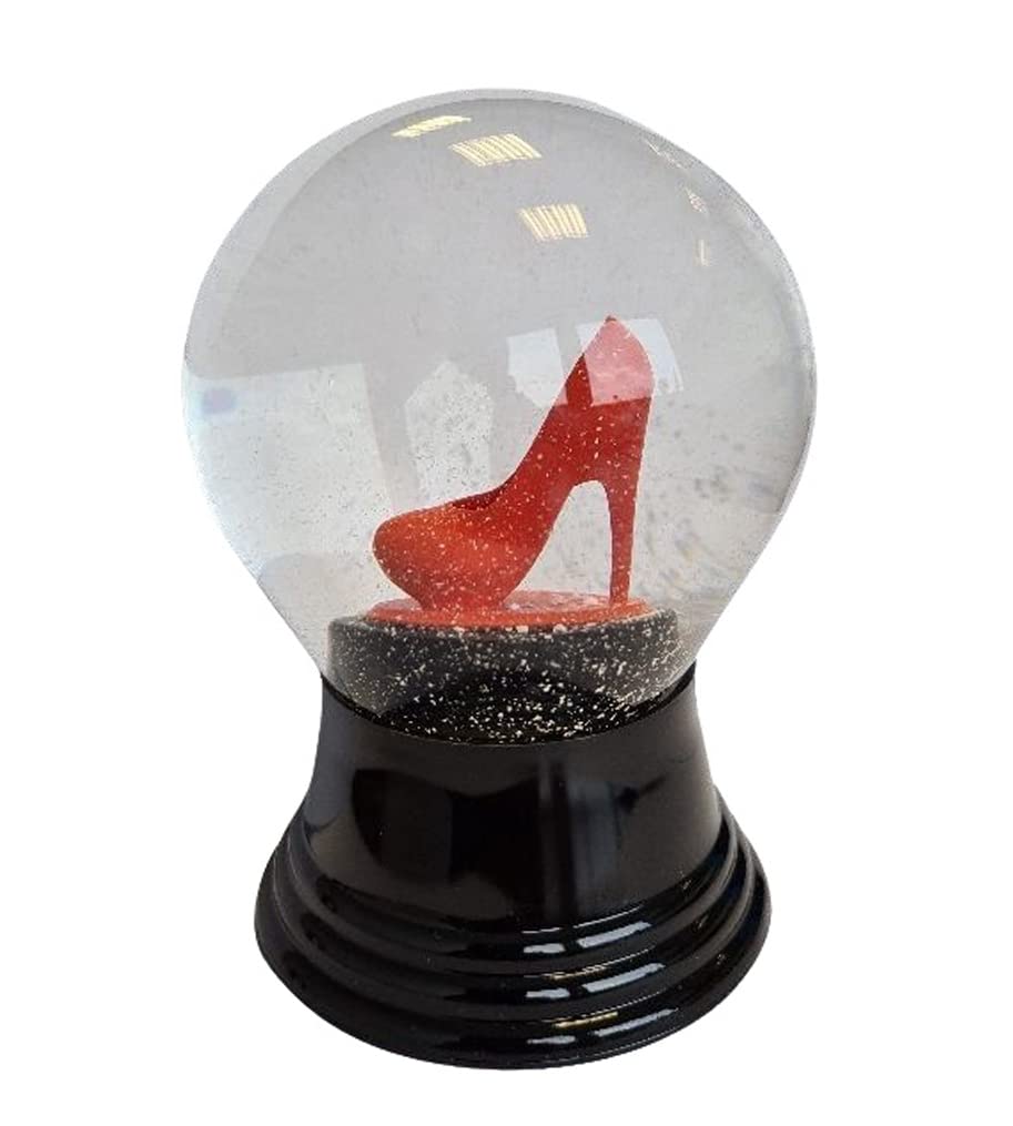 VIENNA SNOWGLOBE Real Glass Snow Globe - Almost Like Real Snow - Red Heel Shoe Design 8cm — image 1