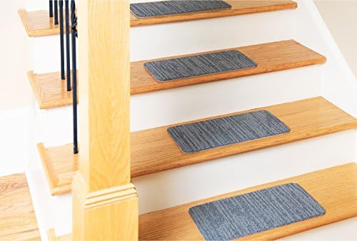 Nance Industries (Set of 13) Indoor/Outdoor Utility Peel and Stick Stair Treads, 8"x18", Greyscale, 13 Treads