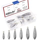 Hilitchi Raindrop Bullet Streamlined Shape Lead Fishing Weights