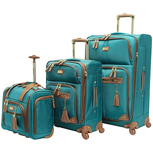 Steve Madden Designer Luggage Collection 3 Piece Softside Expandable