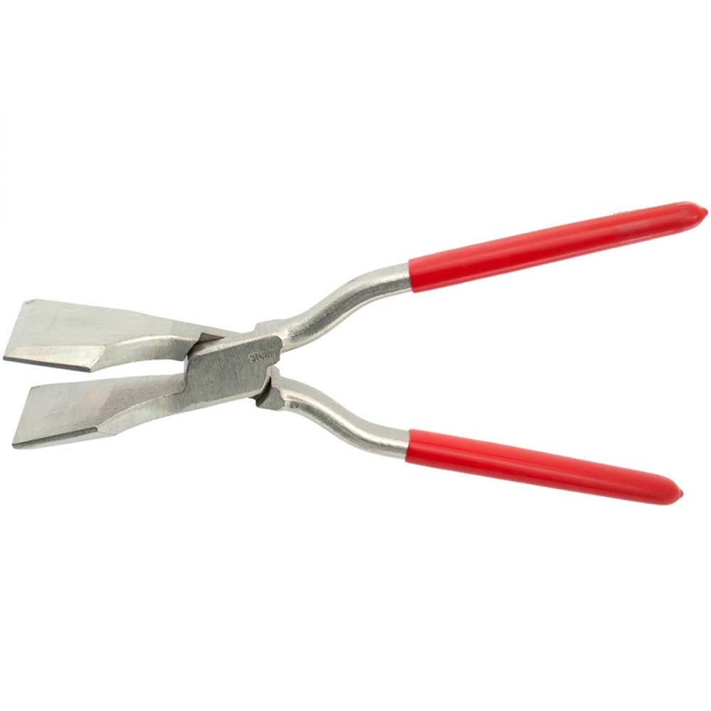 Stubai 282451NR "Nirolook" Corner Seaming Pliers with PVC Coated Handles, Black/Red, 60 mm