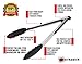 Silicone Kitchen Stainless Steel BBQ Grill Tongs SET by KUM&KUM 9 inch &12 inch in Black + BONUS Oven Mitt Red Cooking Utensil Set