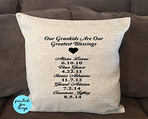 Our Grandkids are our Greatest Blessings/Cover/Grandparents personalized pillow cover/Grandma Gift/Grandpa Gift/Greatest Blessings