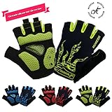 MOREOK Shock-Absorbing Breathable Anti Slip Cycling Half Finger Outdoor Sport Bicycling Gel Padded Mountain Road Motorcycle Bike Riding Gloves Men/Women