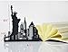 Leoyoubei Art Bookends,European American Architecture Landmark Theme Style Clip File Books Organizer,School Office or Gift, Non Slip Heavy Steel, Black 1 Pairs (New York Statue of Liberty)