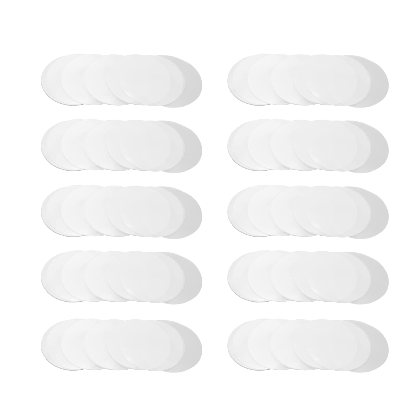 200Pcs Transparent Badge Film Clear Badge Films Blank Pin Back Button Parts for Round Badge Making Supplies (32MM)