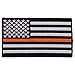 Thin Orange Line American Flag for Search & Rescue - 3.5x2 inch. Embroidered Iron on Patch