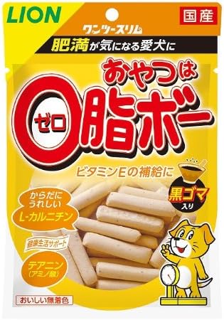 Amazon ライオン Lion ワンツースリム 犬用おやつ おやつは0脂ボー 黒ゴマ入り 80g ワンツースリム ビスケット クッキー スナック 通販