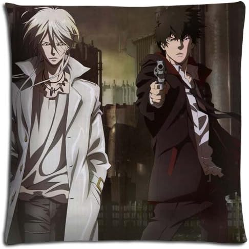 Cotton Polyester Throw Pillow Case Psycho Pass Zippered Colorful Breathable 18x18 inch 45x45 cm