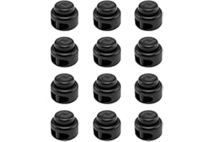 RJ-Sport Heavy Duty Cord Locks - Double Hole Drawstring Stopper Fastener for No Tie Shoelaces and More