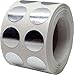 1/2" Half Inch Round Metallic Silver Color Code Dot Stickers Inventory Labels 1,000 Per Roll