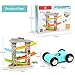 Aitey Toddler Car Toys for 1 2 Year Old, 4 Mini Cars Wooden Race Track Car Ramp Racer Game for Boy and Girl Gifts