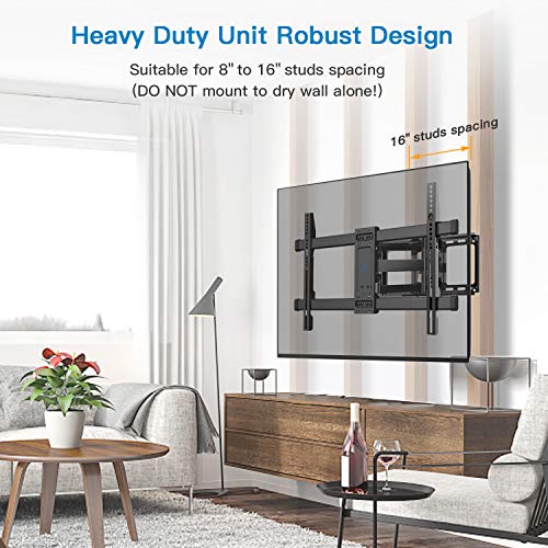 PERLESMITH TV Wall Mount Full Motion Swivel Dual Articulating Arm for