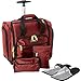 Lucas Cabin Luggage Collection - Small Lightweight 16 Inch Under Seat Bag - Garment Briefcase for Men & Women - Carry On Suitcase with 2- Rolling Spinner Wheels (Black)