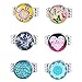 Souarts Pack of 10pcs Mixed Random 5.5mm Snap Button Jewelry Charms Without Bracelet