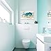 SUMGAR Beach Canvas Wall Art for Bathroom Rustic Teal Octopus Pictures Ocean Farmhouse Paintings Cute Coastal Artwork Prints for Living Room Bedroom Nursery, 16x24 inch