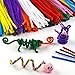 WIWAPLEX 150 Pcs 15 Colors Pipe Cleaners, Assorted Pipe Cleaner, Art Supplies Chenille Stems 6 mm x 12 Inch, Pipe Cleaners Craft Decorations, Children Kids Plush Educational Toy Handmade DIY Craft