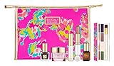 Estee Lauder 2014 Spring Nordstrom 7 Pieces Gift Set $165+ Value with Resilience Lift Firming Creme Advanced Night Repair Cream 7-shade Eyeshadow and Lilly Pulitzer Cosmetics Bag