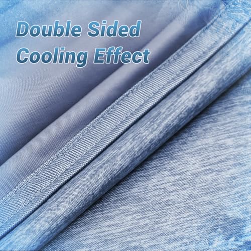 Elegear Cooling Blanket for Summer, Q-Max 0.5 Japanese Arc-Chill 3.0 Cool Fiber Throw for Hot Sleepers, Night Sweats, Adult Sofa Travel, Lightweight, Double/King Size Bed, 200x220cm, Blue