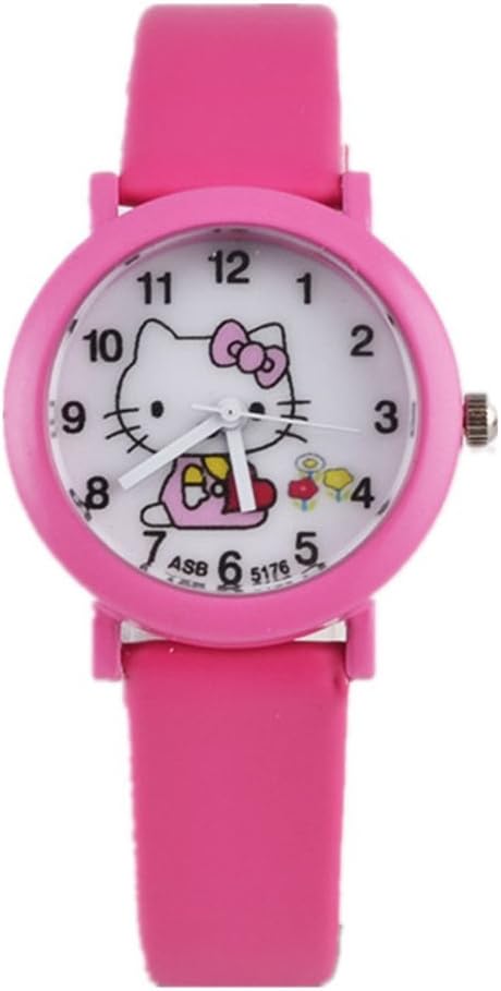 Girls Watch Pink Wristwatch Children Hello Kitty Cut Watch, HKW:24P