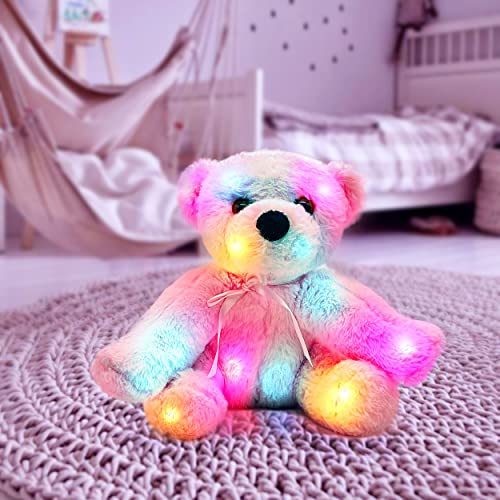igloofy Pink Plush Teddy Bear Stuffed Animal - Soft & Cuddly Plushie for Kids, Nursery, Adults, Original & Official 12” Toy