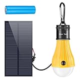 Portable Solar Powered LED Lantern Tent Light Bulb Rechargeable Solar lights for Indoor Home Lighting Power Outages Outdoor Camping Hiking Fishing Emergency Lights, Battery Powered lights