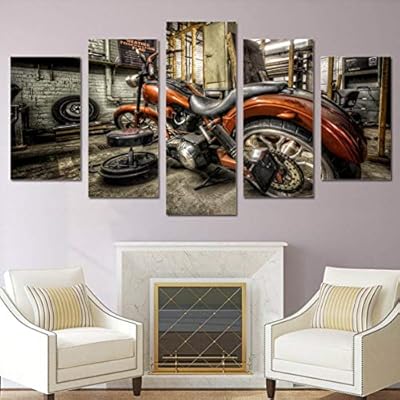 Hsdvjzc 100 50cm Canvas Painting Wall Art 5 Panel Fire Engine Modular Pictures Prints Motorcycle Poster Car Modern Home Decoration Buy Online At Best Price In Uae Amazon Ae