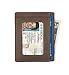 Andar Leather Slim Wallet with ID Window, Minimalist Front Pocket RFID Blocking Card Holder Made of Full Grain Leather - The Freeman (Saddle Brown)