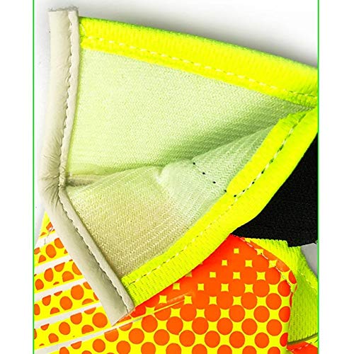 Bestmemories Children's Goalkeeper Professional Gloves with Finger Protector Men's and Women's Soccer Goalkeeper Gloves Goalkeeper Gloves for Sports Exercise - Thumbnail 2