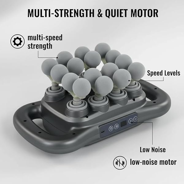 BEAUTI4U 16 HEAD DEEP TISSUE MASSAGER WITH RED LIGHT THERAPY, MULTI HEAD MASSAGE GUN, 9 SPEEDS & 9 MODES, TYPE-C RECHARGEABLE FULL BODY BACK MASSAGER, KNOT BUSTER 2.0 MUSCLE MASSAGE TOOL