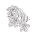 EVER FAITH Silver-Tone Bridal 3 Orchid Flower Clear Austrian Crystal Hair Comb