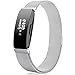 Find-MyWay Replacement Compatible Fitbit Inspire HR Bands & Fitbit Inspire Bands Stainless Steel Bracelet Wristband Magnet Milanese Loop Sport Strap Accessory Small & Large for Women Men Rose Gold