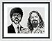 PULP FICTION BIG LEBOWSKI DRAWING ART FRAMED ART PRINT BY W.MAGUIRE F97X12462