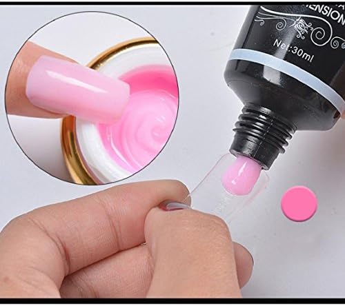 Naladoo Nail Extension Glue,Rosa Nail Gel Tips Extension Camouflage Builder Gel Lack Glue Nail Extension