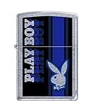 Zippo Playboy Pocket Lighter, Blue Stripe/Street