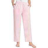 Latuza Women's Petite Pajama Pants Cotton Poplin Sleep Pants