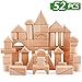 Wooden Blocks - iPlay, iLearn wood block set Natural Wooden Stacking Cubes Blocks 52 PCS