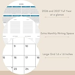 July 2025- December 2026 Wall Calendar 18 Month