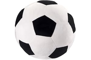 OurHonor Plush Soccer Ball, 11.8" Soft Soccer Stuffed Toy Soccerball Throw Pillow Fluffy Football Plushies Toy Sport Gift for Boy & Girls Chrismas Decor